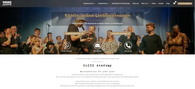 Webdesign NoISE Academy Heuchelheim - by be d.sign