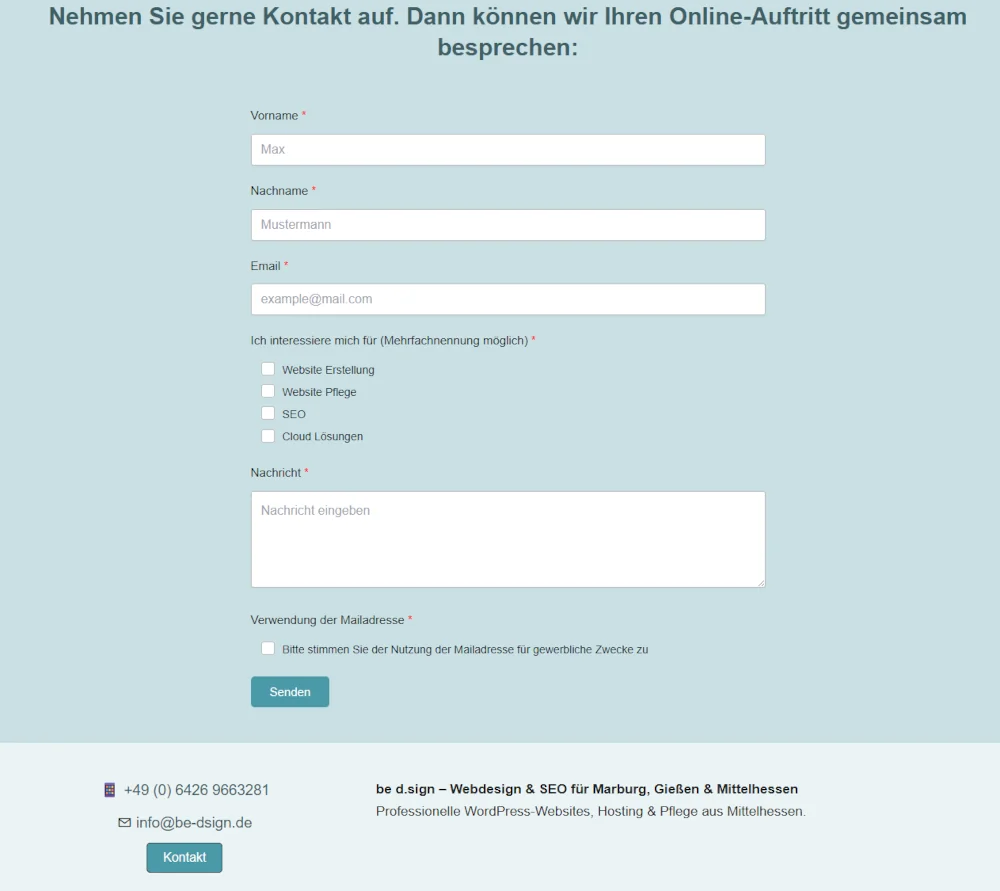 kontakt_be_dsign Kontaktmöglichkeiten auf be-dsign.de - Wie sollte man mit dir Kontakt aufnehmen können?