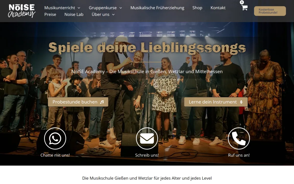 Referenzen 1 Startseite von noiseacademy.de – Musikschule NoISE Academy