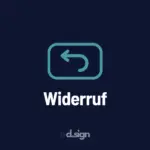 Symbol einer Schaltfläche mit Rückpfeil und dem Wort Widerruf